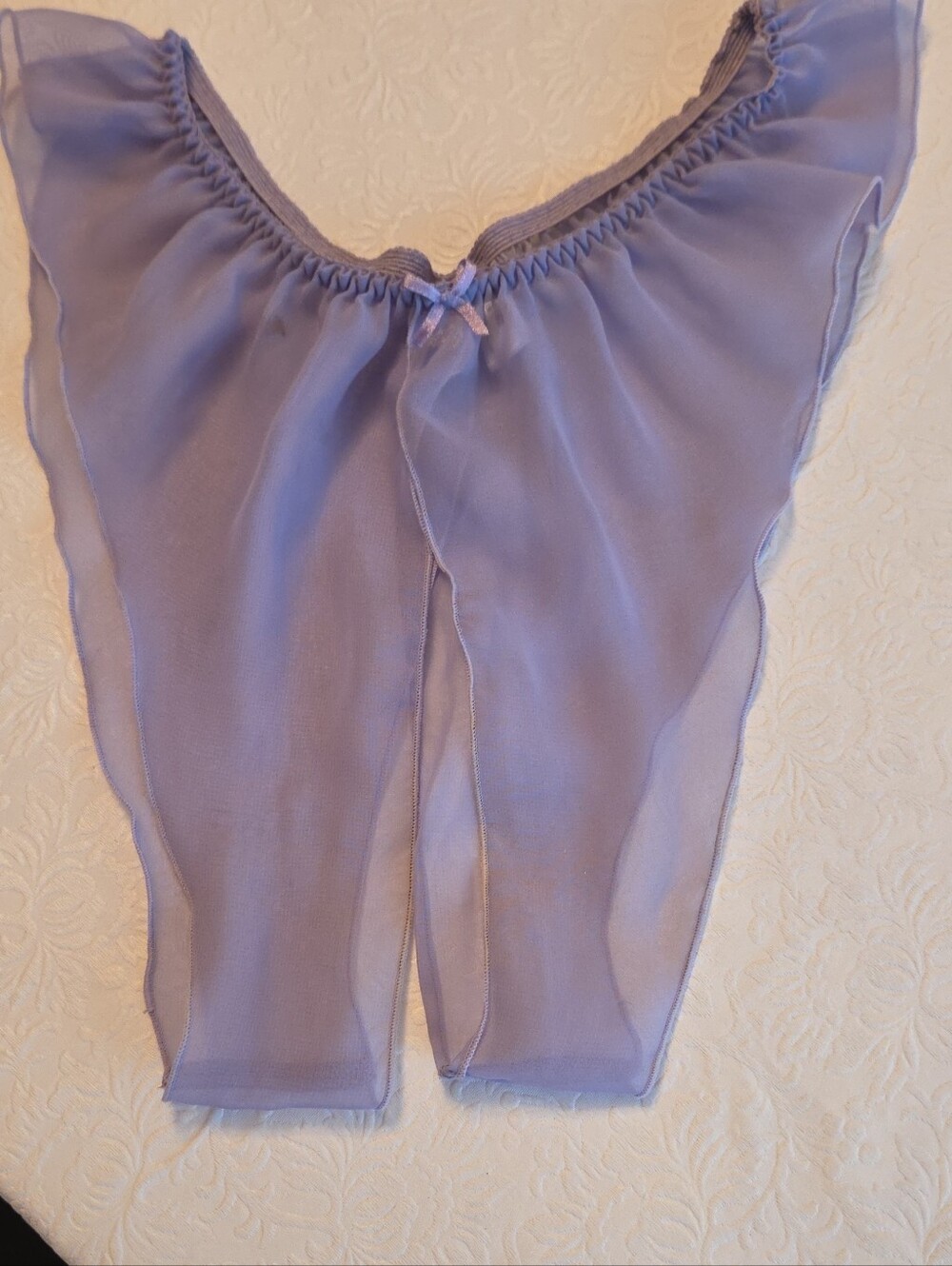 Frederick's of Hollywood Lilac Sheer Open Crotch Panties